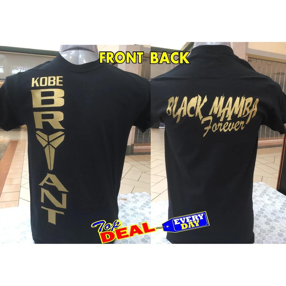 Kobe Bryant T-Shirt Basketball Black Mamba Front And Back
